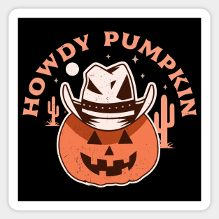 Howdy Pumpkin Cowboy Rodeo Western Country Fall Halloween Sticker